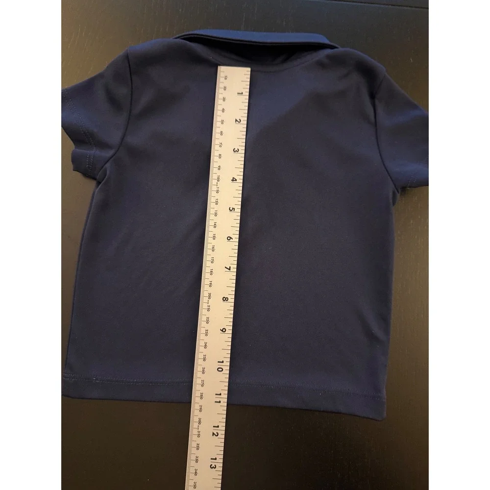 Nike Baby Swoosh‎ Collared Polo Shirt Toddler Boys 12m Navy Short Sleeve Tagless